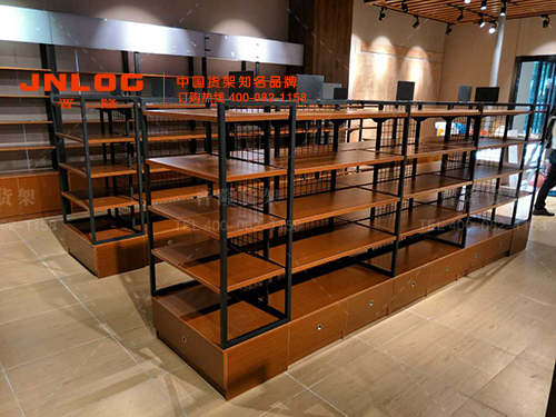 <b>晋隆货架定制无锡钢木超市货架实例</b>